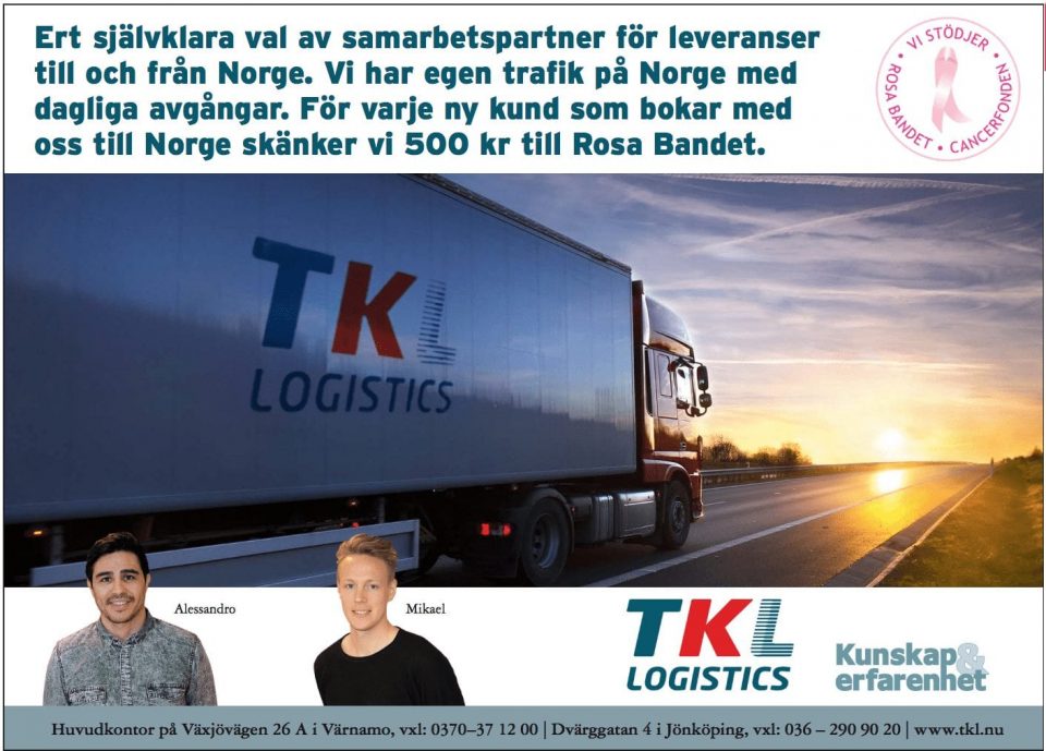 Självklart val av speditör, TKL.